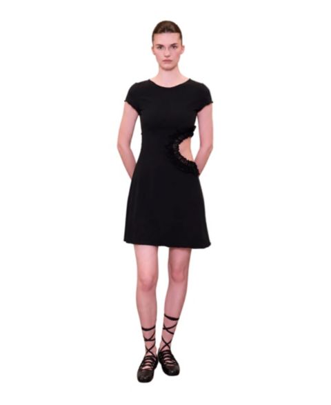 Женское платье PCFG Daydreamers Short Sleeve Lace Detail Mini, цвет: Чёрный