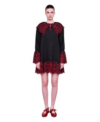 Women's The Broderie Anglaise Edit Embroidered Detail Mini Dress