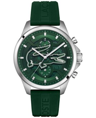 Men's Quartz Arthor Green Silicone Strap Watch 43mm