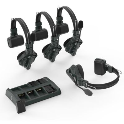 Solidcom C1 Full-Duplex Wireless Intercom System with 4 Headsets