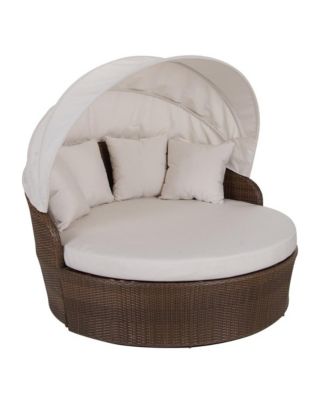 Canopy Daybed Outdoor Backyard Patio Furniture Wicker