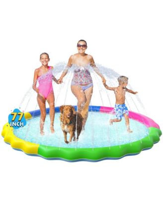 77" Non-slip Splash Sprinkler Pool Pet Play Mat
