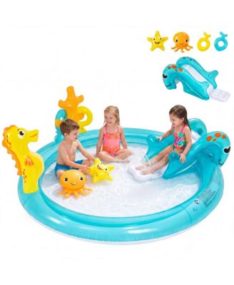 Inflatable Pool Water Sprayer Slide Swim Center Playyard
