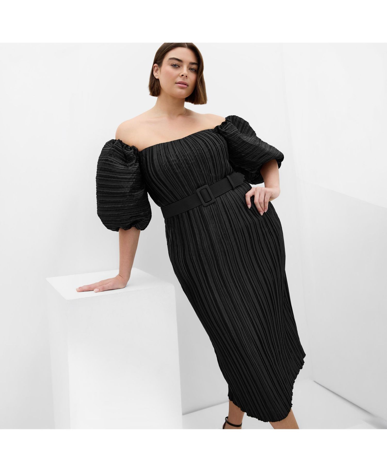 Women's Krista Pleat Midi Dress