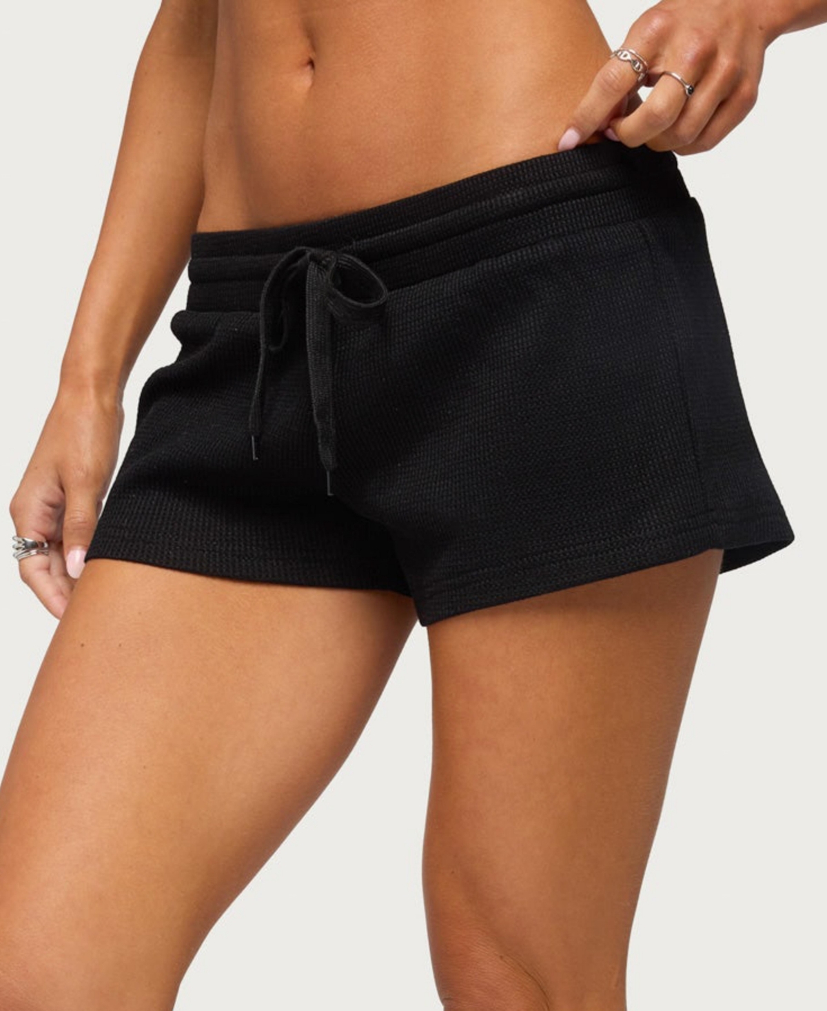 Edikted Women's Baila Waffle Shorts