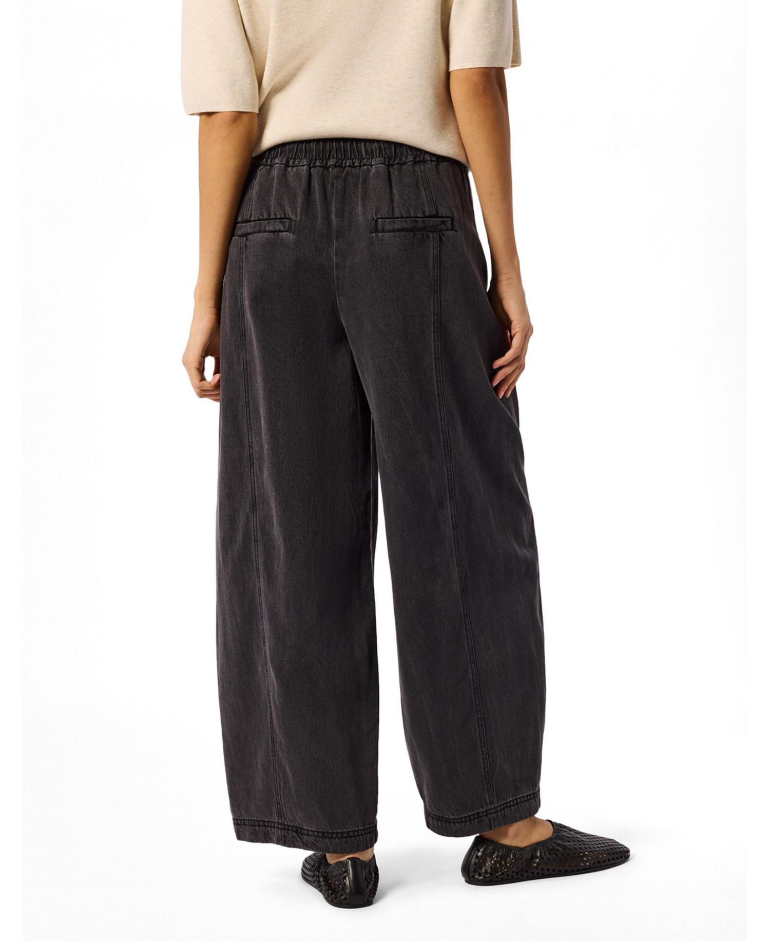 Women's Casual Denim Barrel Trouser