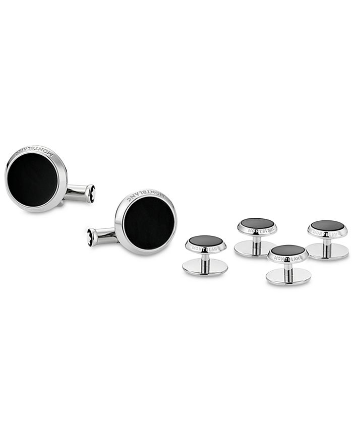 Montblanc Men's Stainless Steel and Black Onyx Tuxedo Studs and ...