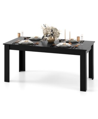 63'' Dining Table Rectangular Modern Kitchen Table For 6 People Home Furniture
