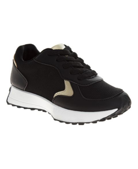Кроссовки Kensie Girl Lace-Up Casual Running Shoes with Cushioned Sole Fashion Sneakers (Litte Kid/Big Kid) для девочек, цвет: Чёрный