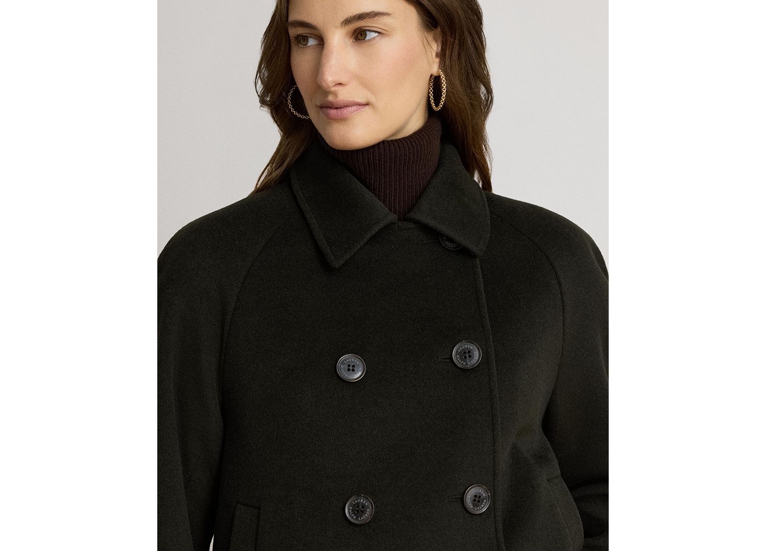 Women's Short Double Breasted Wool Coat