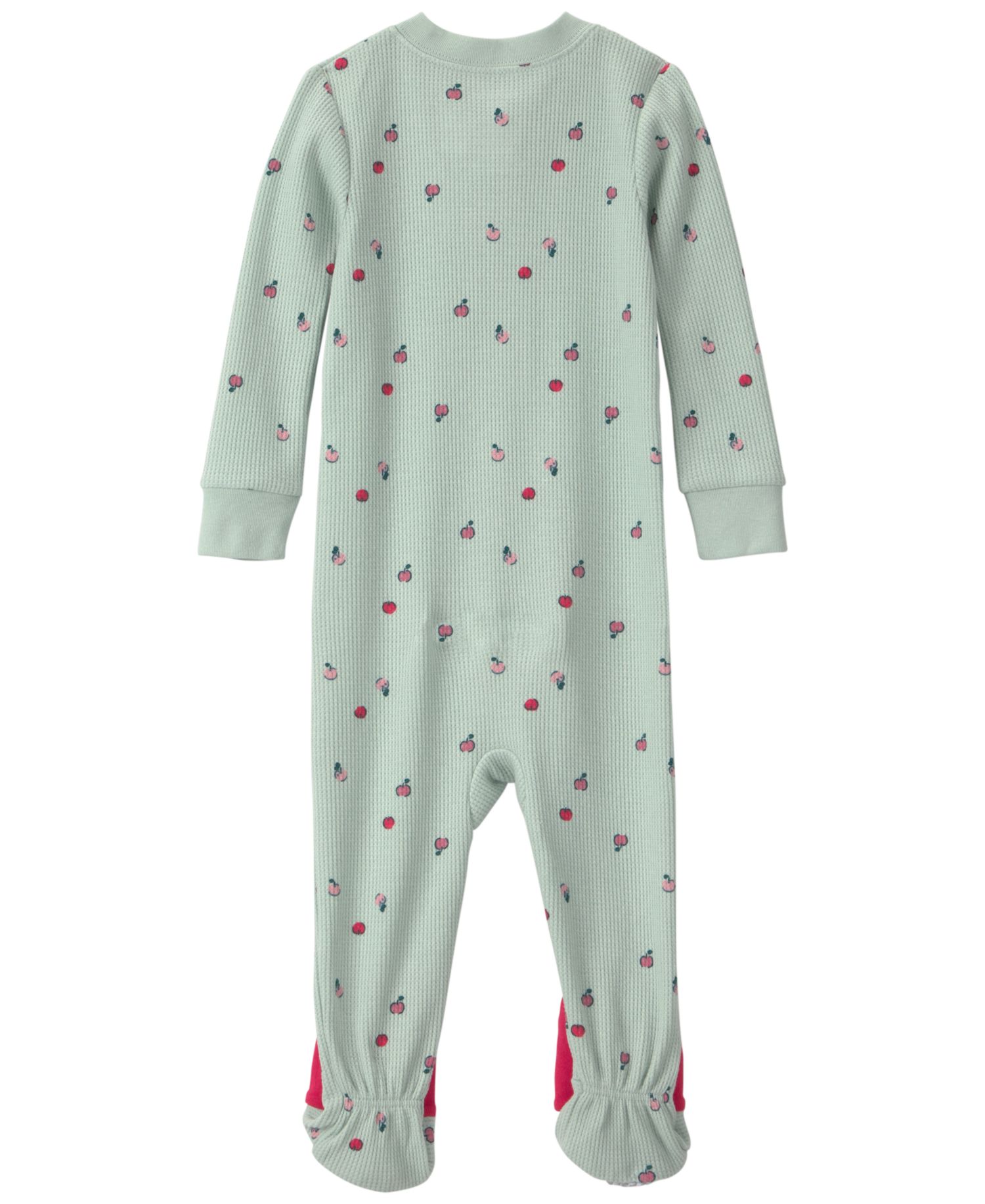 Baby Girls' Apple Thermal Long-Sleeve Footed Pajama