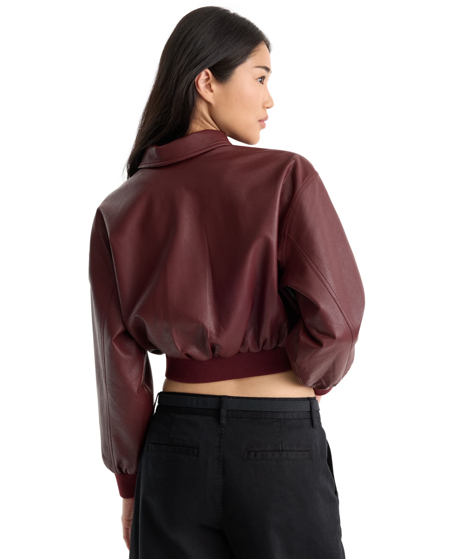 Women's Leather Bomber