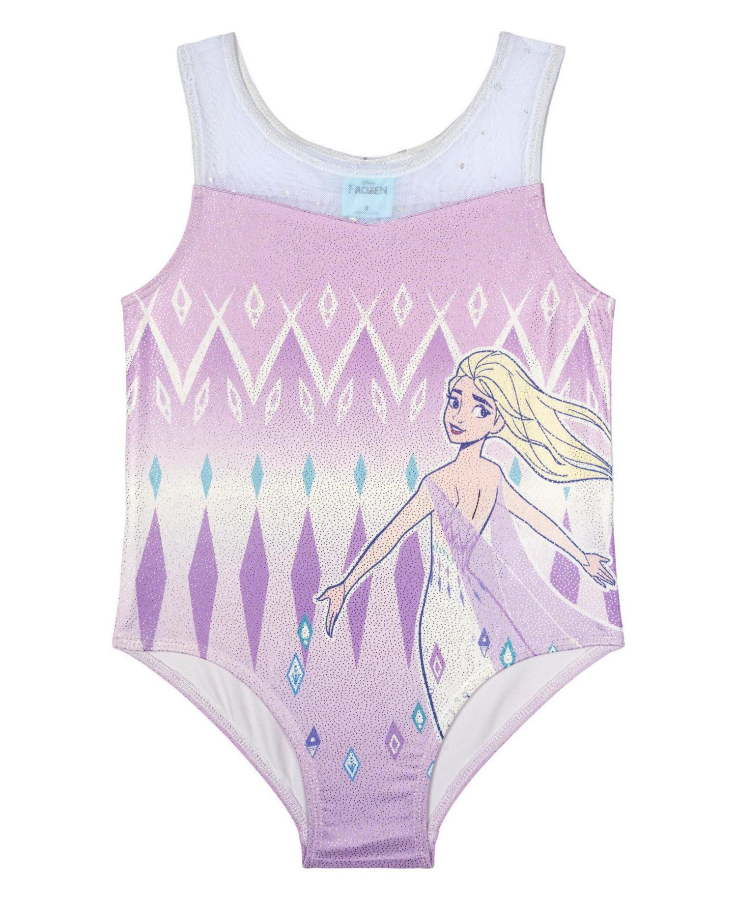 Queen Elsa Girls 5-8 Gymnastics Leotard and Shorts Set