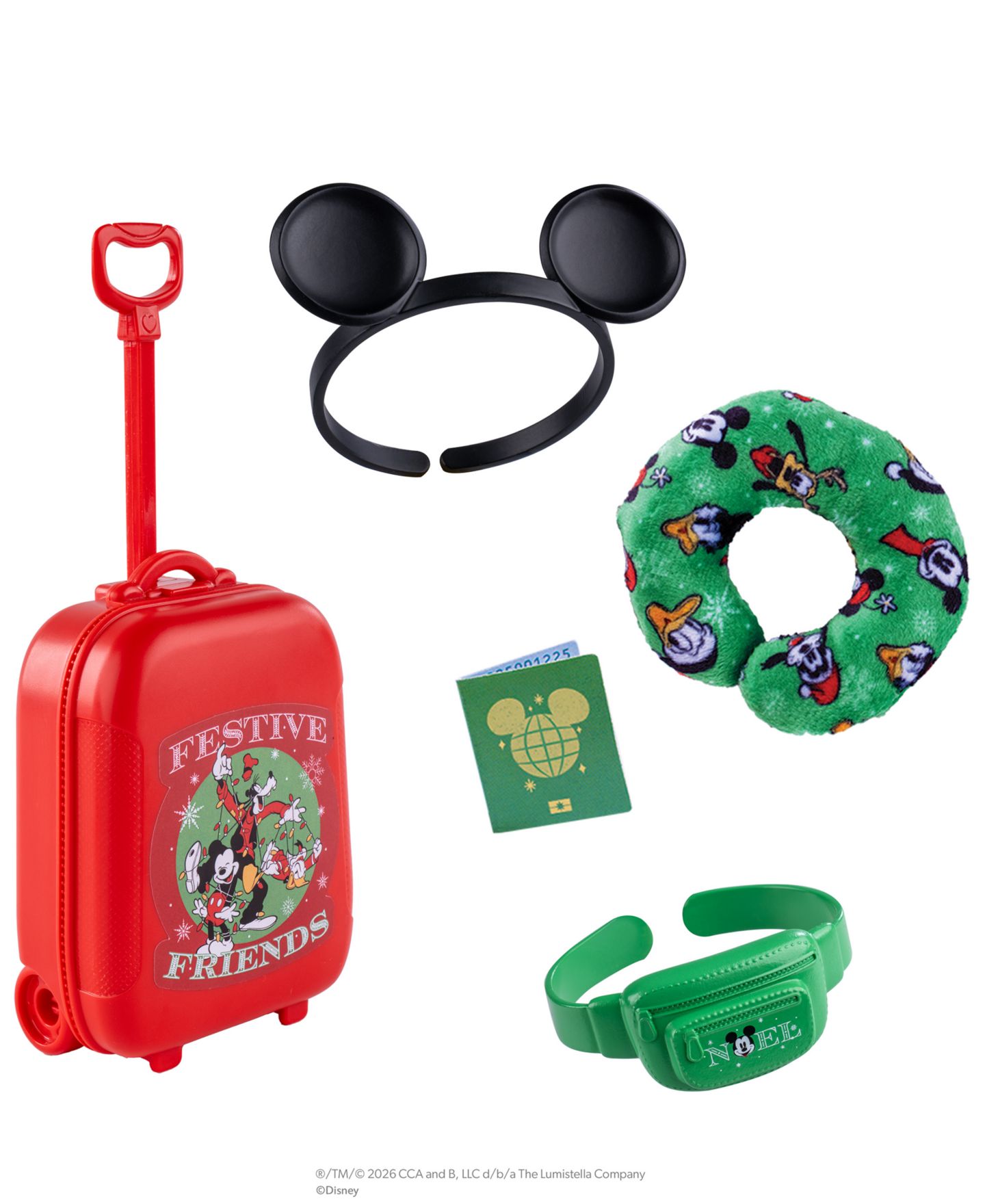 Детские куклы Elf on the Shelf Polar Props Mickey Mouse Travel 5-Piece Accessory Set, Ages 3+ — фото 3
