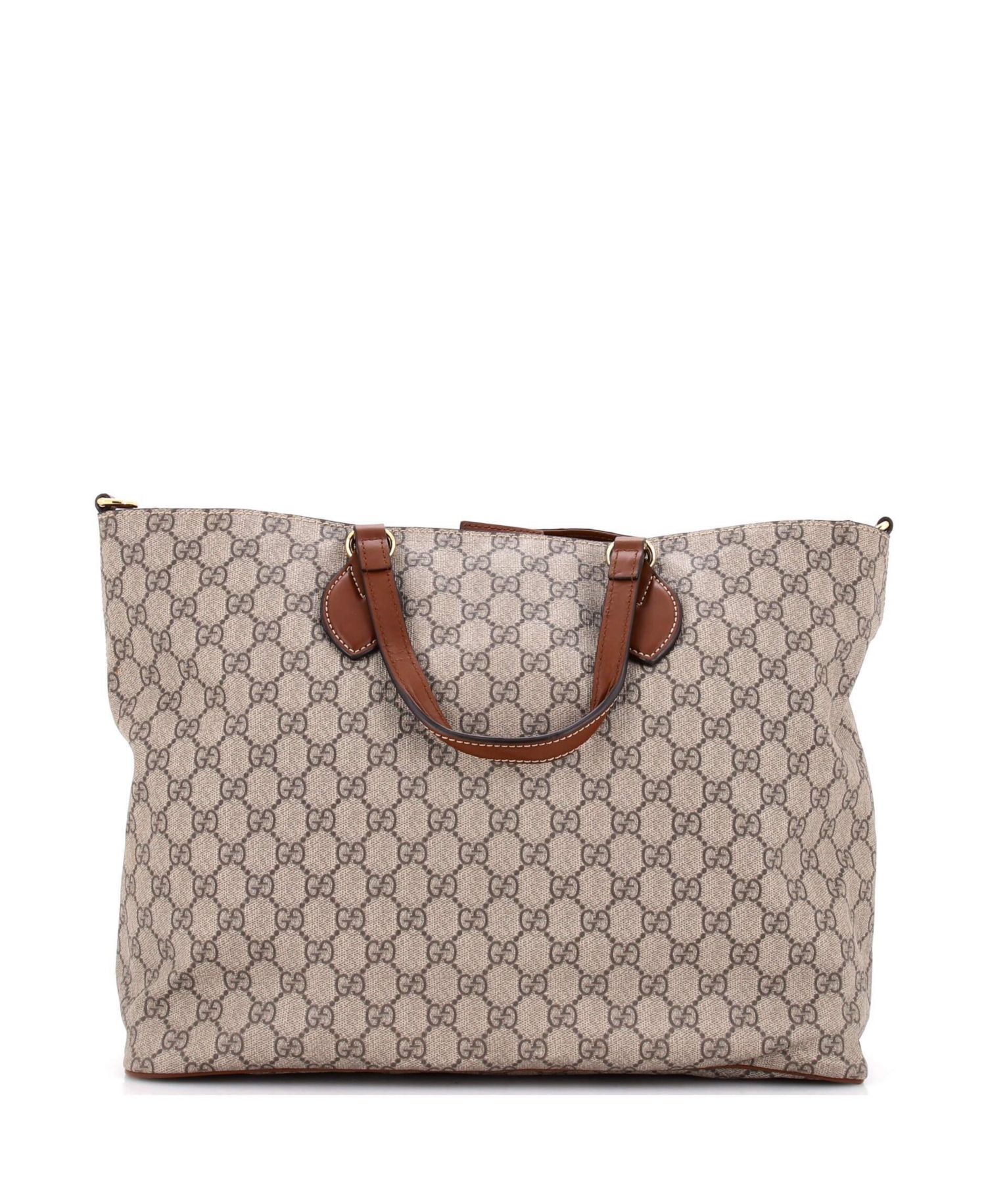 Medium Convertible Soft Tote GG Coated Canvas with Leather