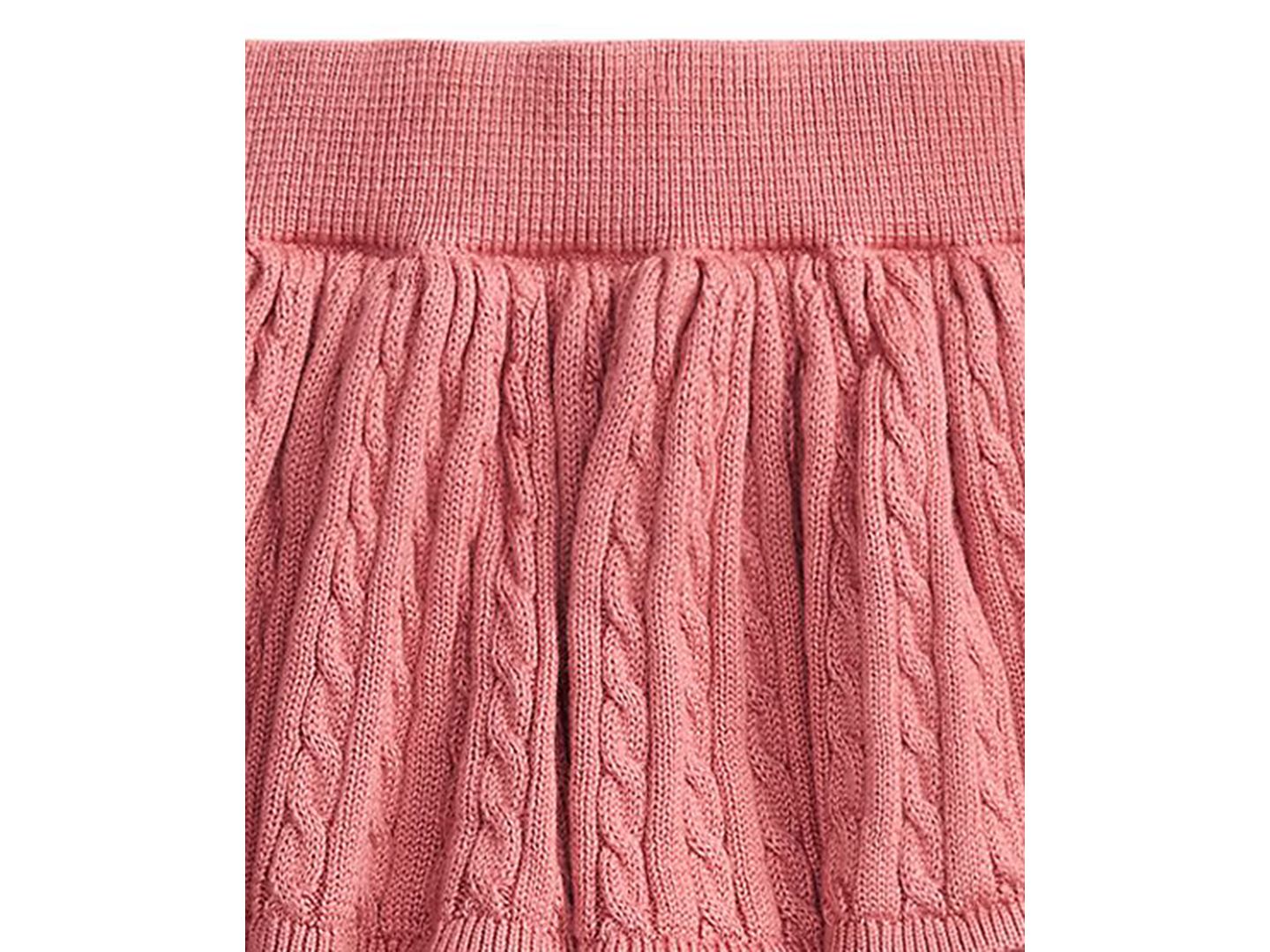 Юбка Polo Ralph Lauren Mini-Cable Tiered Cotton Skirt для девочек, цвет: Холщовый розовый — фото 4