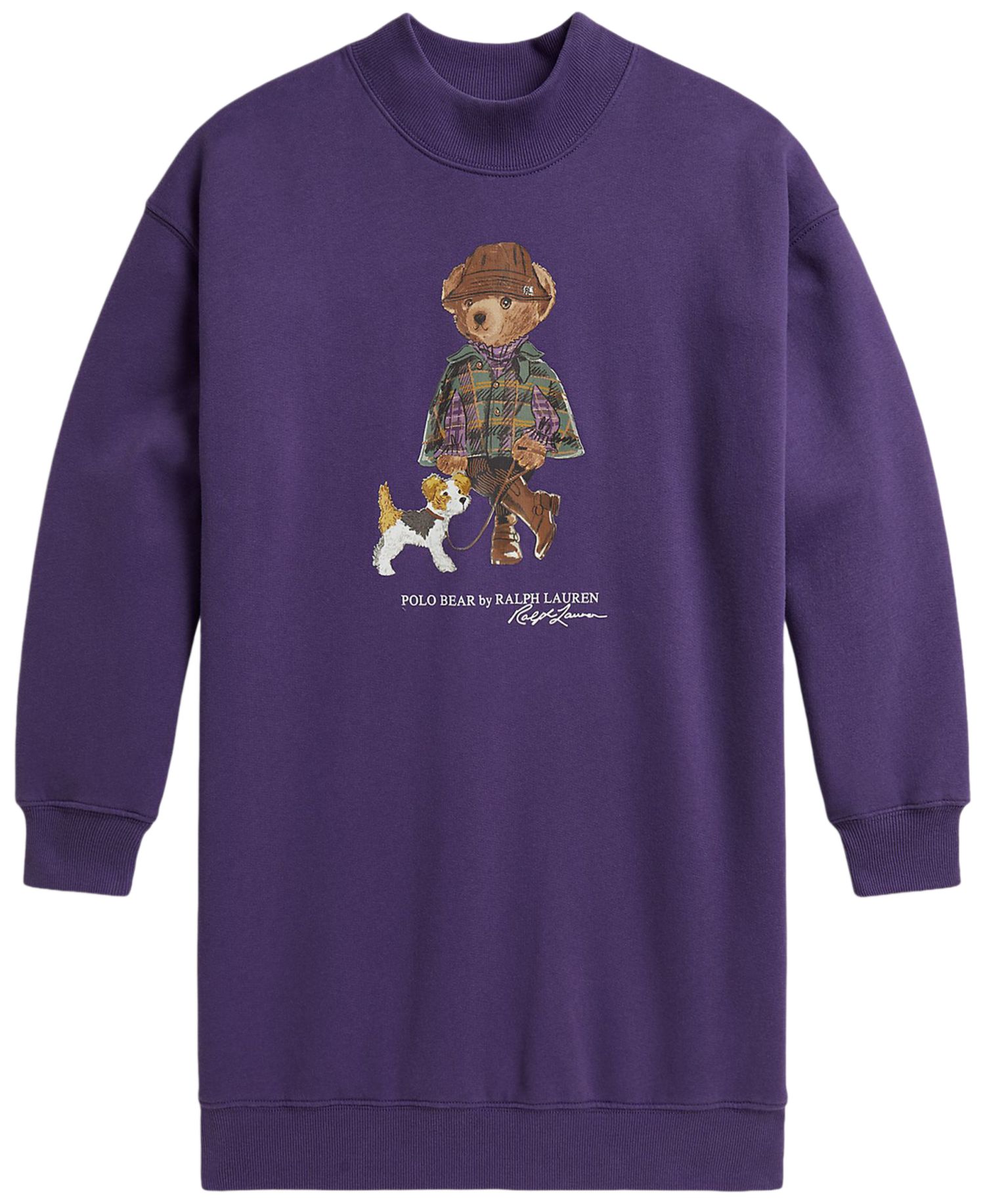 Girls' 7-16 Polo Bear Fleece Sweatshirt Dress