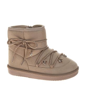Cozy Winter Boots – Girls Faux Fur Charm Fashion Boots with Slip-On Style (Little Kid/Big Kid)