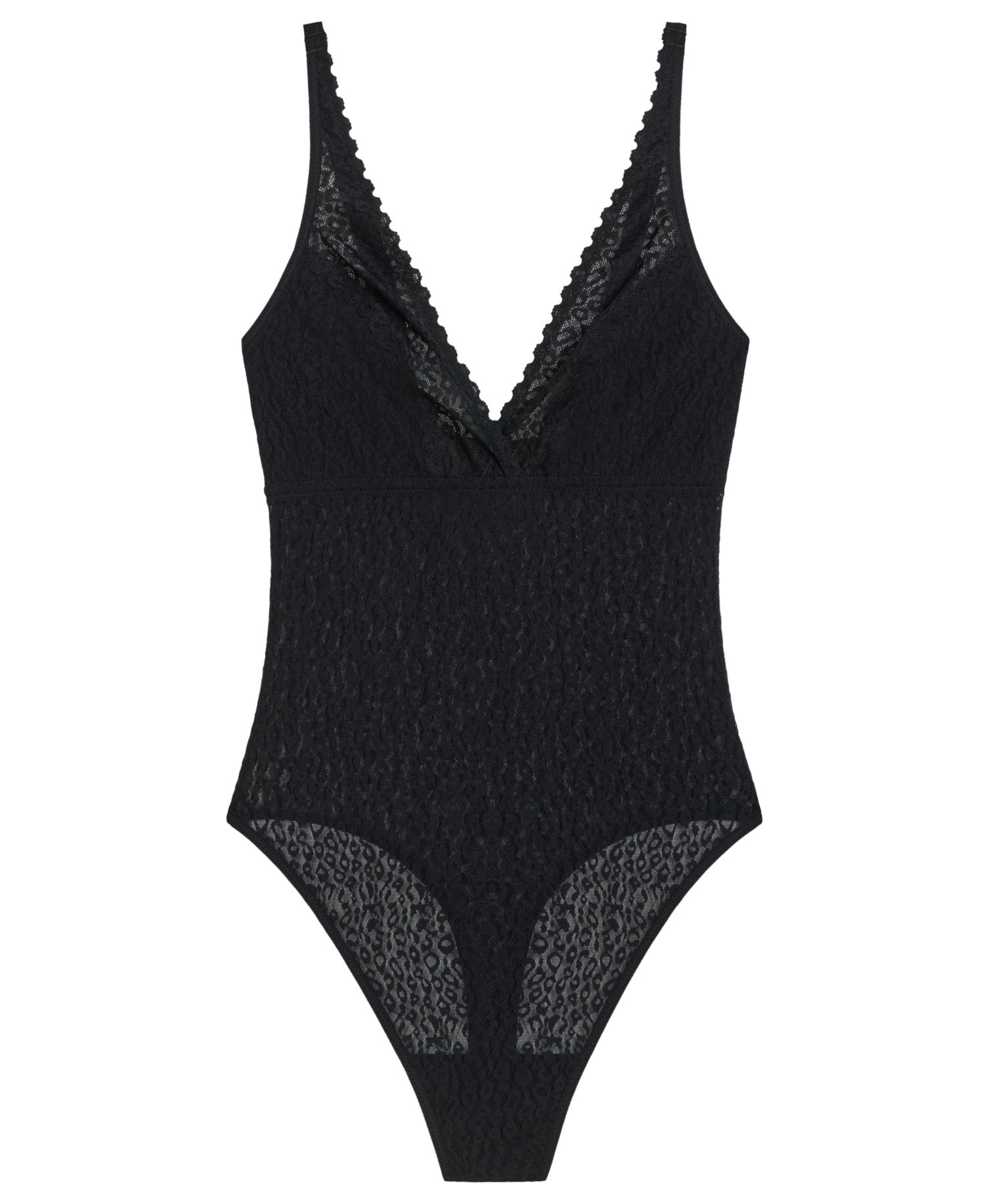 Women's High Bar™ Animal-Pattern Lace Thong Bodysuit