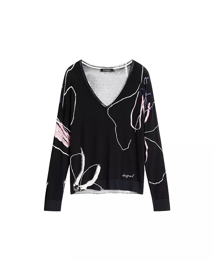 Women's Thin printed sweater - thumbnail 6