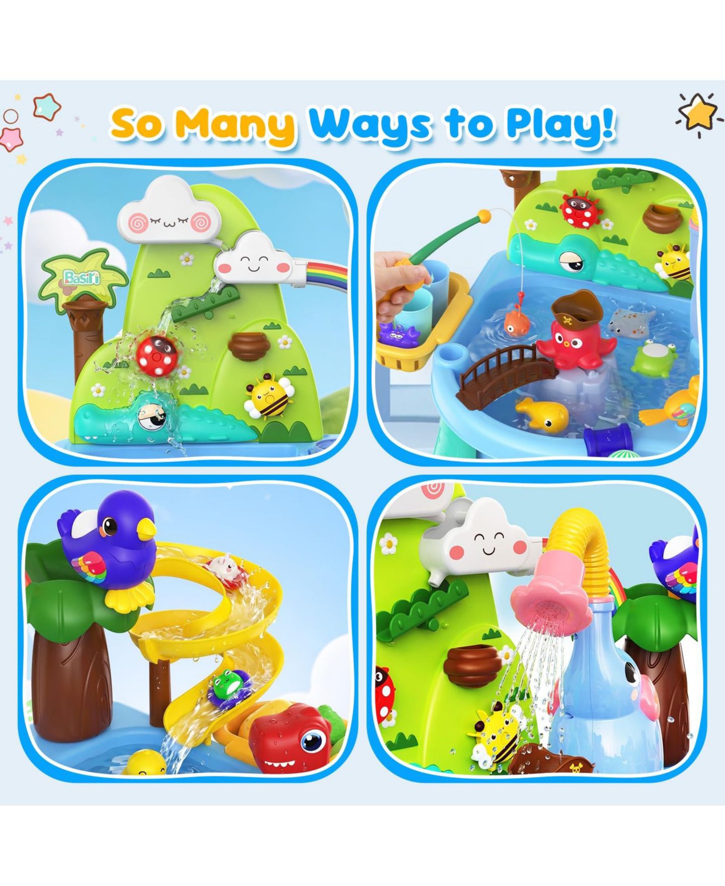 Детские игрушки GNUADZ Water Table with Circulating Water Pump and Sand Play, Ages 1-8, цвет: Синий — фото 3