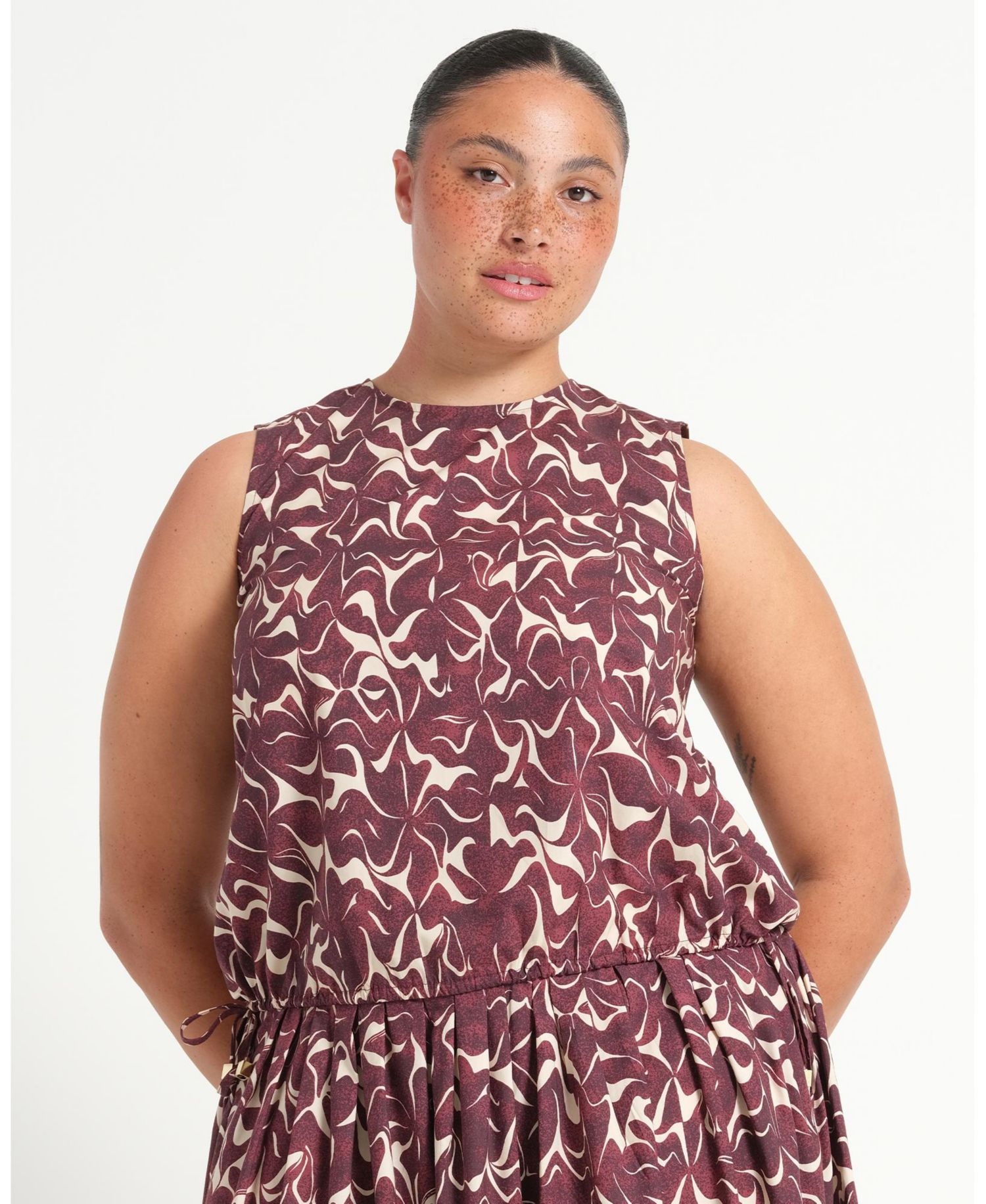 Women's Brinley Tie-Hem Print Relaxed Tank Top