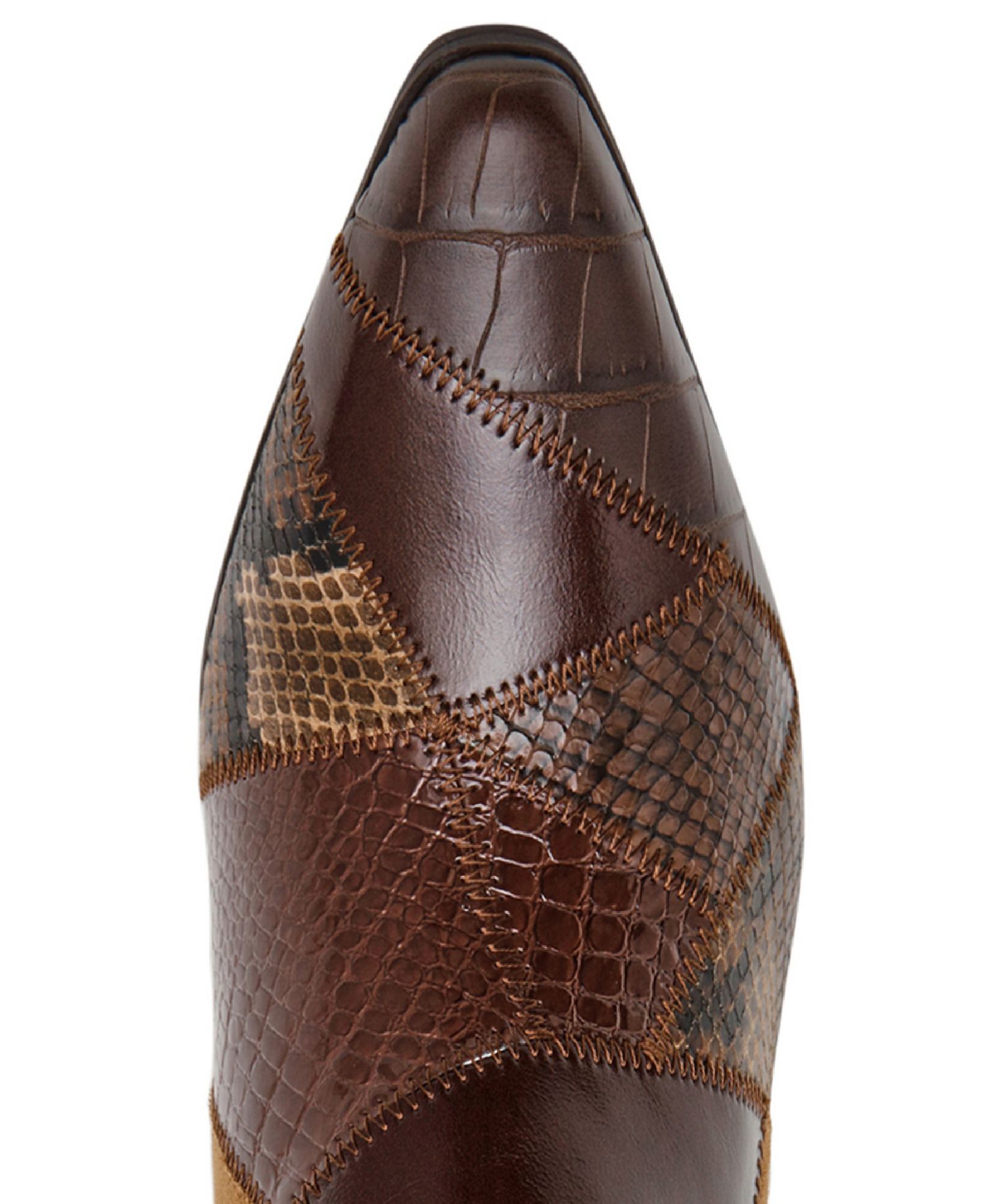 Women's Cosia Patchwork Pointed Toe Heeled Dress Booties