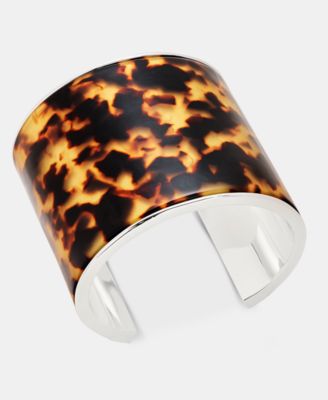 Tortoise-Look Statement Cuff Bracelet 