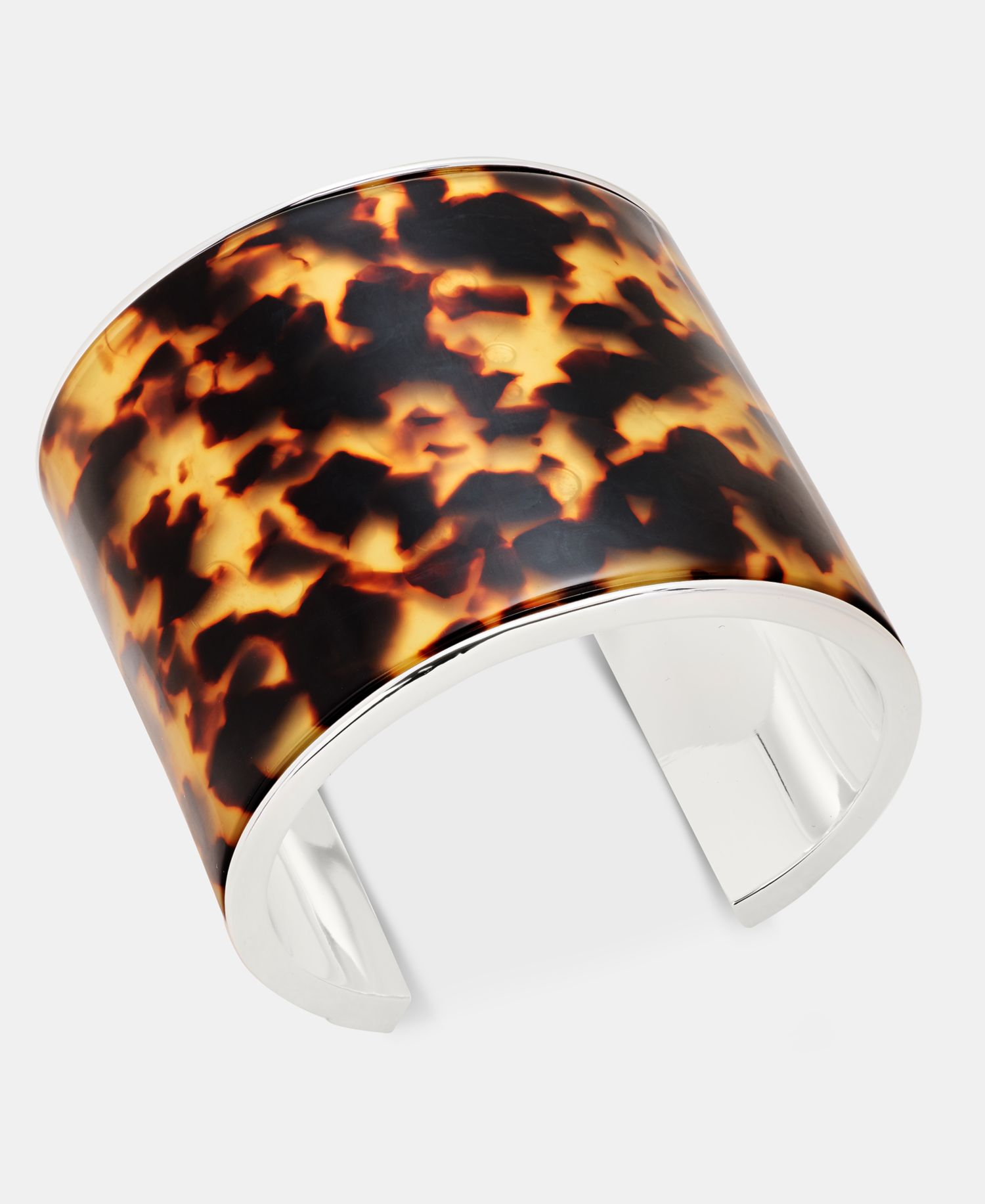 Tortoise-Look Statement Cuff Bracelet