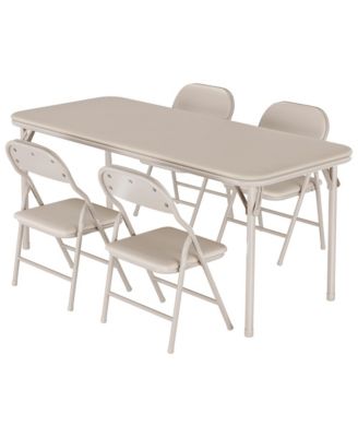 5 Piece Folding Kids Table and Chairs Set, Children's Activity Table and Chairs Set