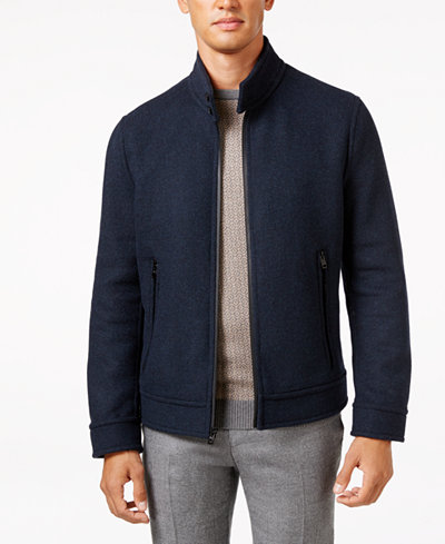 Andrew Marc Men's Trail Wool Double-Faced Bomber Jacket
