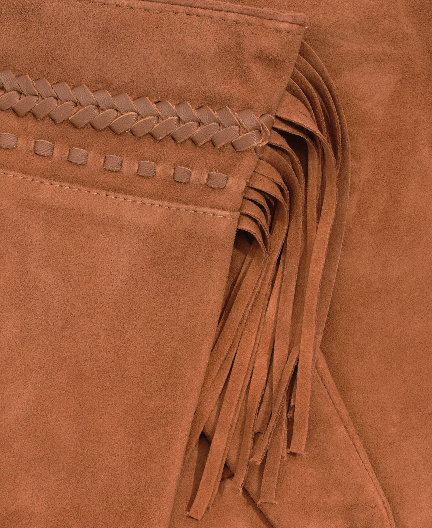 Laced Suede Fringe Gloves