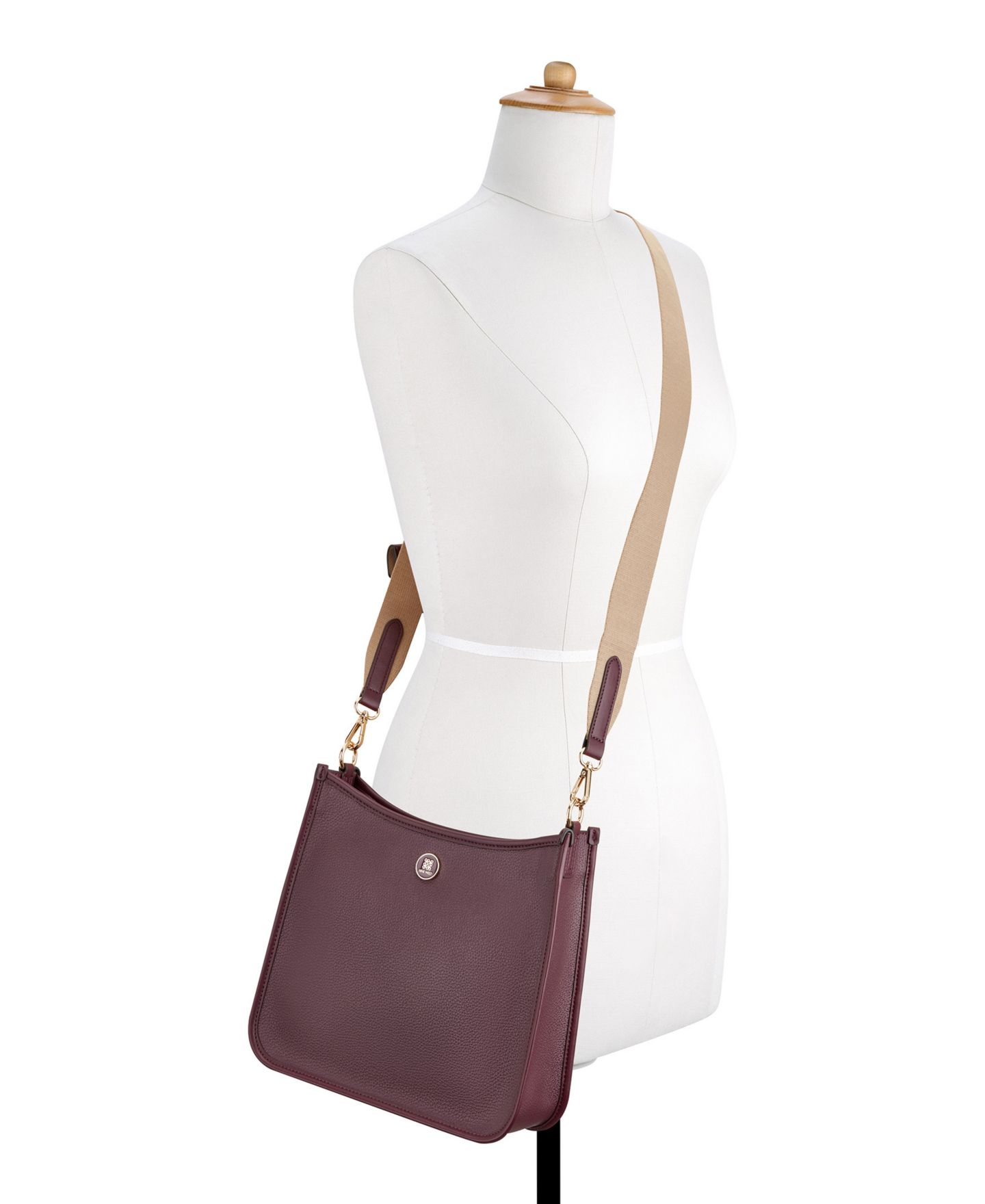 Женский кошелёк Nine West Nalini Medium Card Case Crossbody Bag, цвет: Boysenberry — фото 3