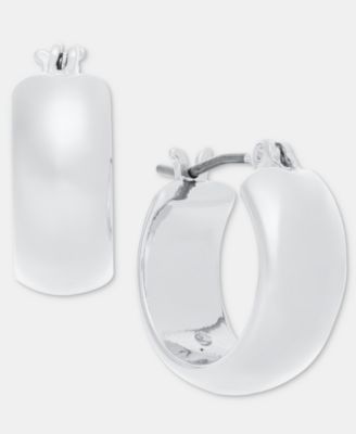 Small Huggie Hoop Earrings, 0.54" 