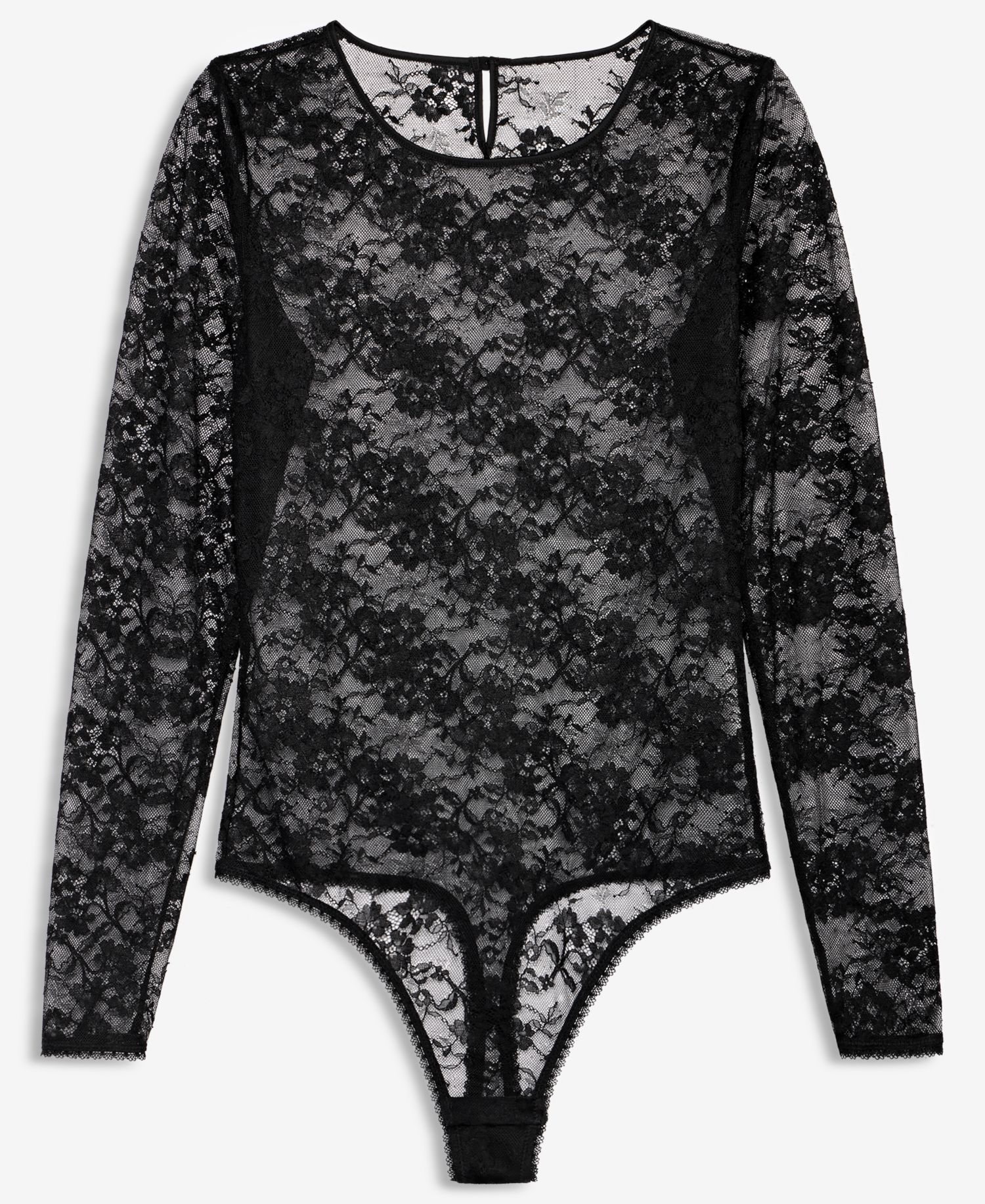 Women's Long-Sleeve All Over Lace Bodysuit