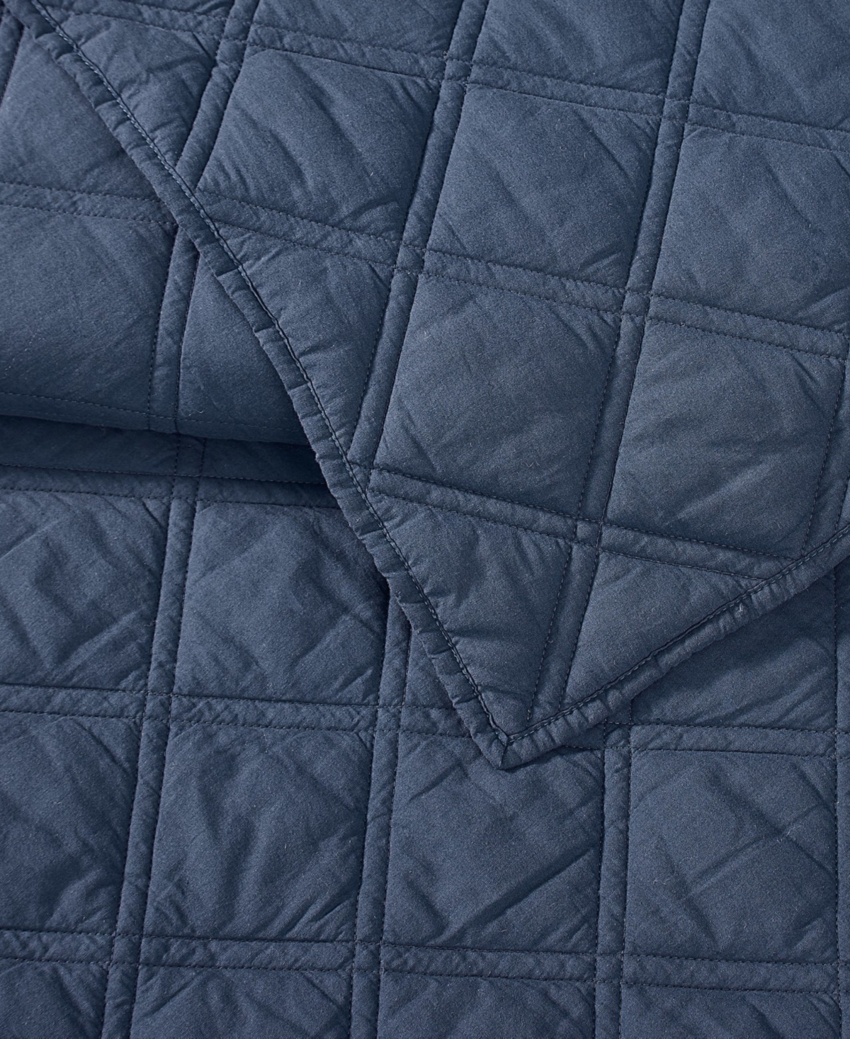 Brooklyn Loom Diamond Washed Cotton -Piece Quilt Set