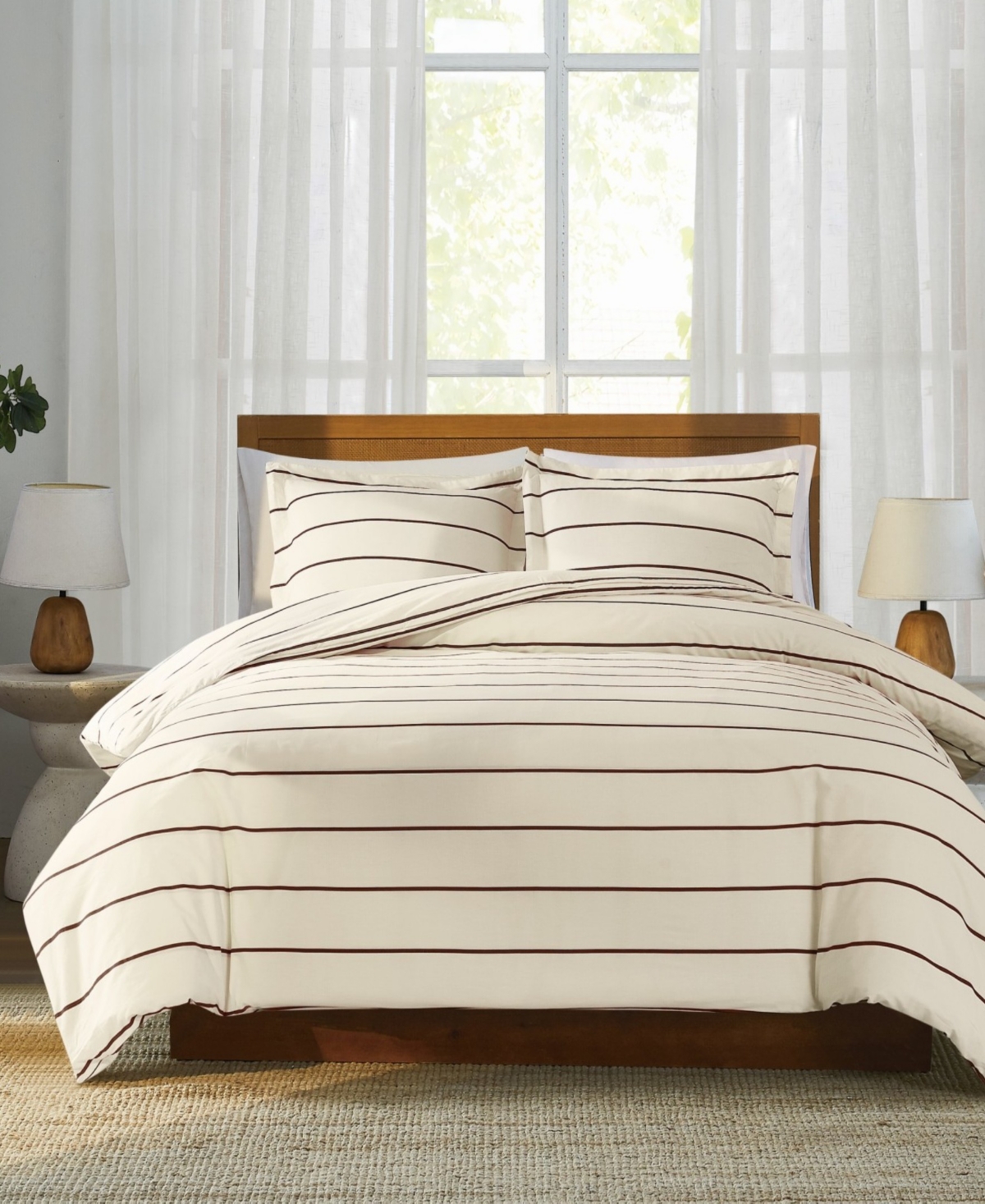 Brooklyn Loom Hayward Stripe 3-Piece Duvet Cover Set