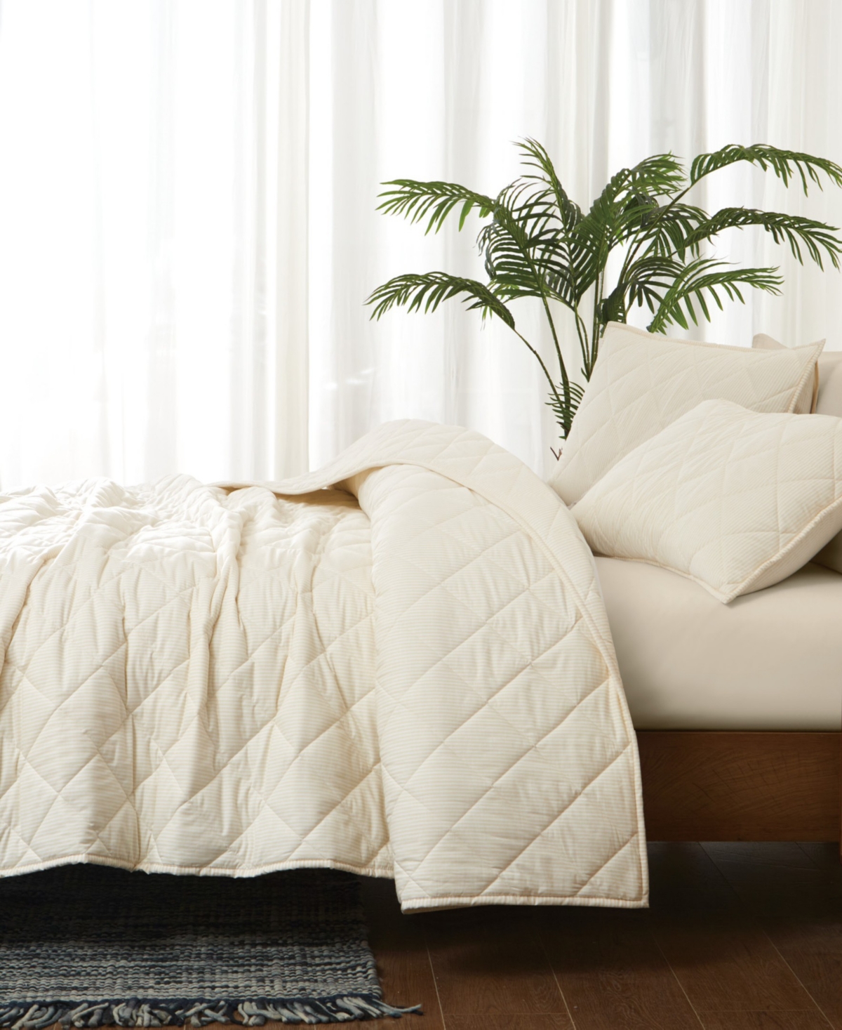 Brooklyn Loom Pinstripe 3-Piece Quilt Set, King