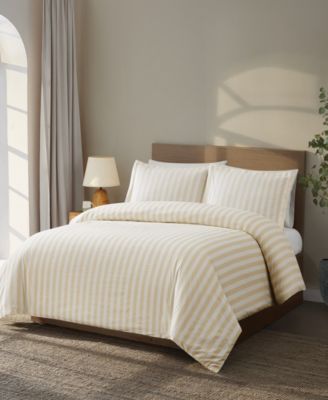 Brooklyn Loom Levi Stripe 3-Piece Comforter Set, Full/Queen
