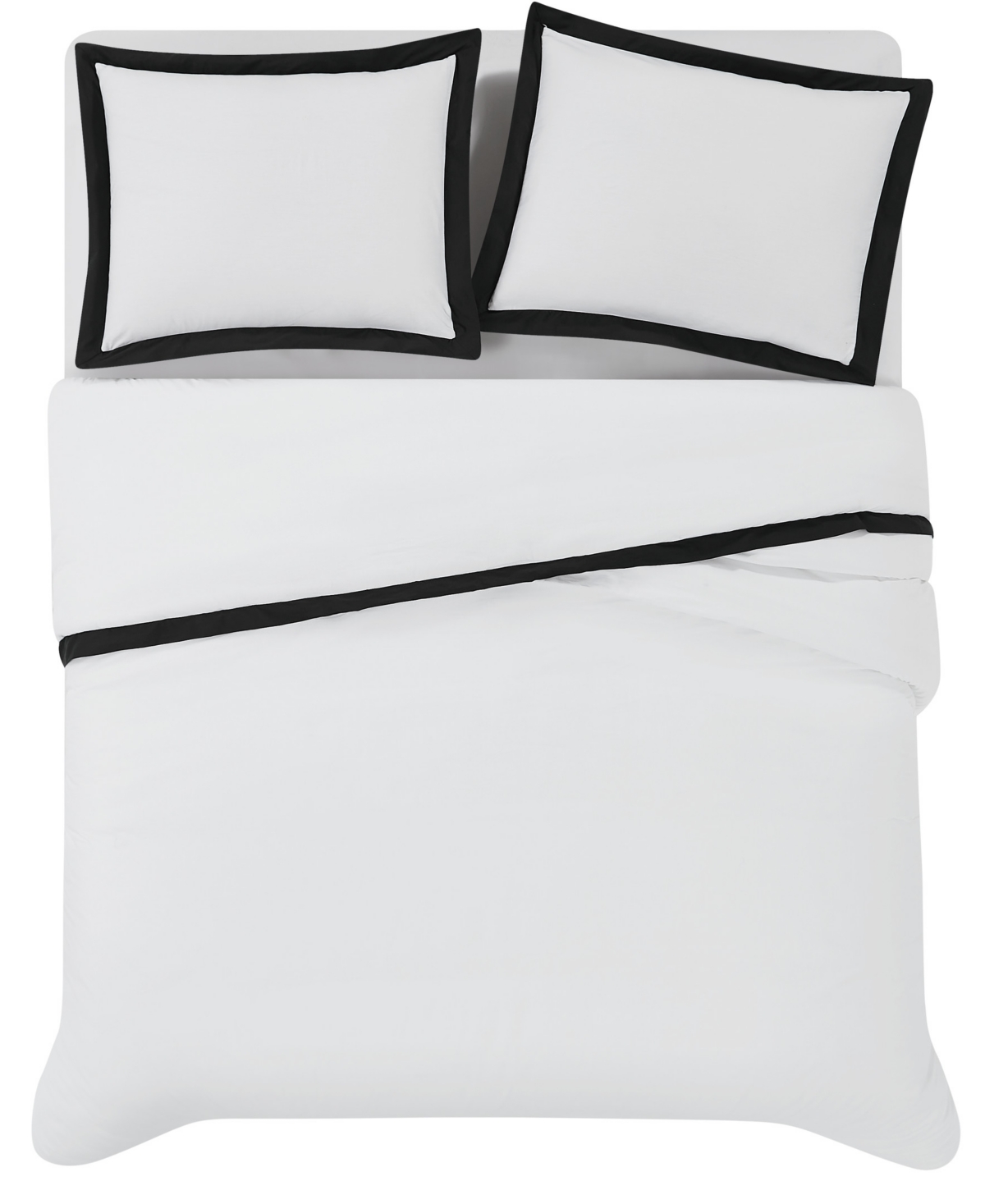 Brooklyn Loom Cotton Hotel Border 3-Piece Comforter Set