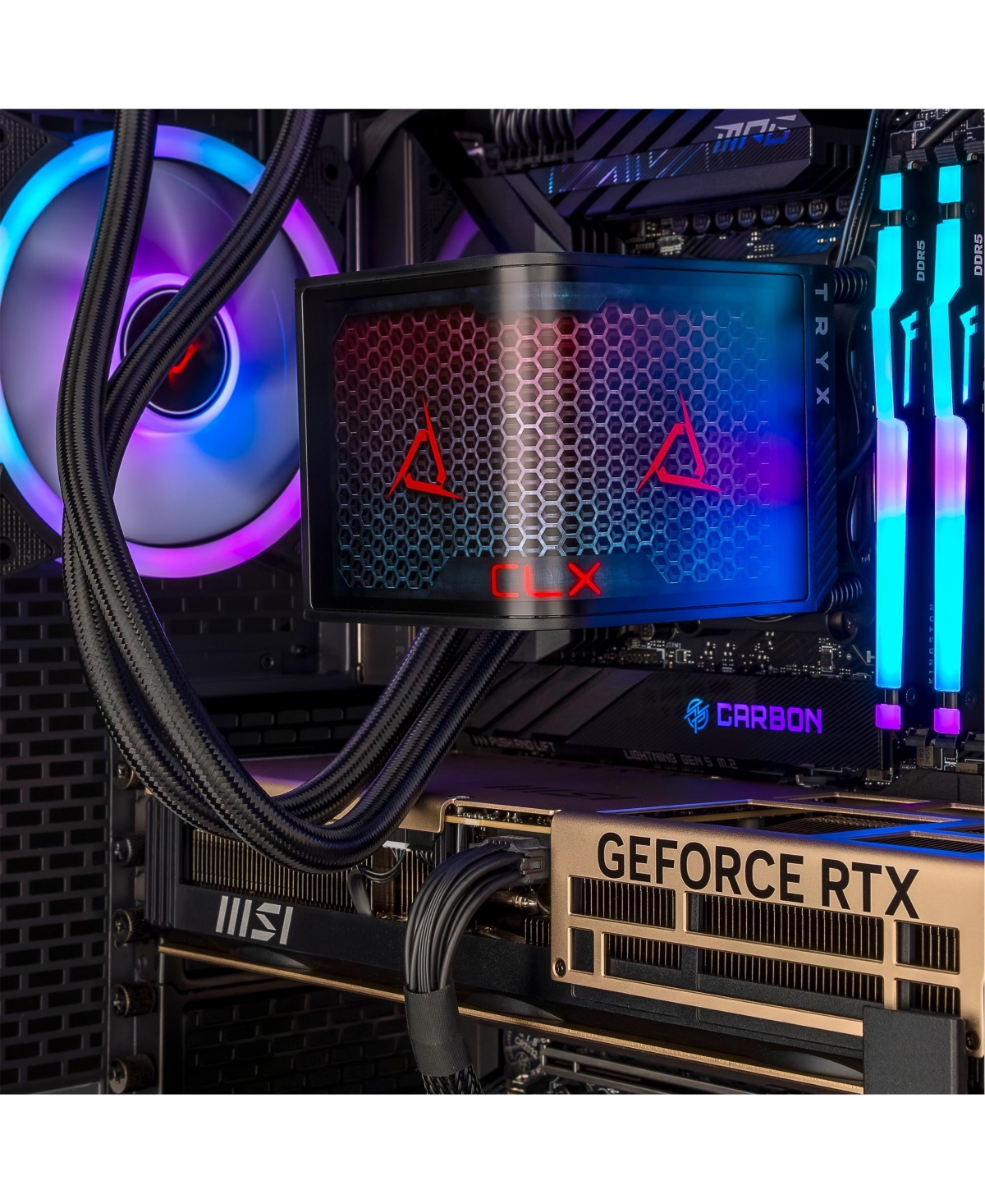 Clx Horus Gaming Pc-Liquid Cooled Amd Ryzen 9 9950X3D 4.3GHz 16-Core, 96GB DDR5, GeForce Rtx 5080 16GB Graphics, 4TB Ssd, WiFi, Windows 11 Home