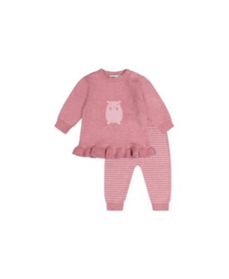 Baby Girls (3M-24M) Knitted Top and Pants Set