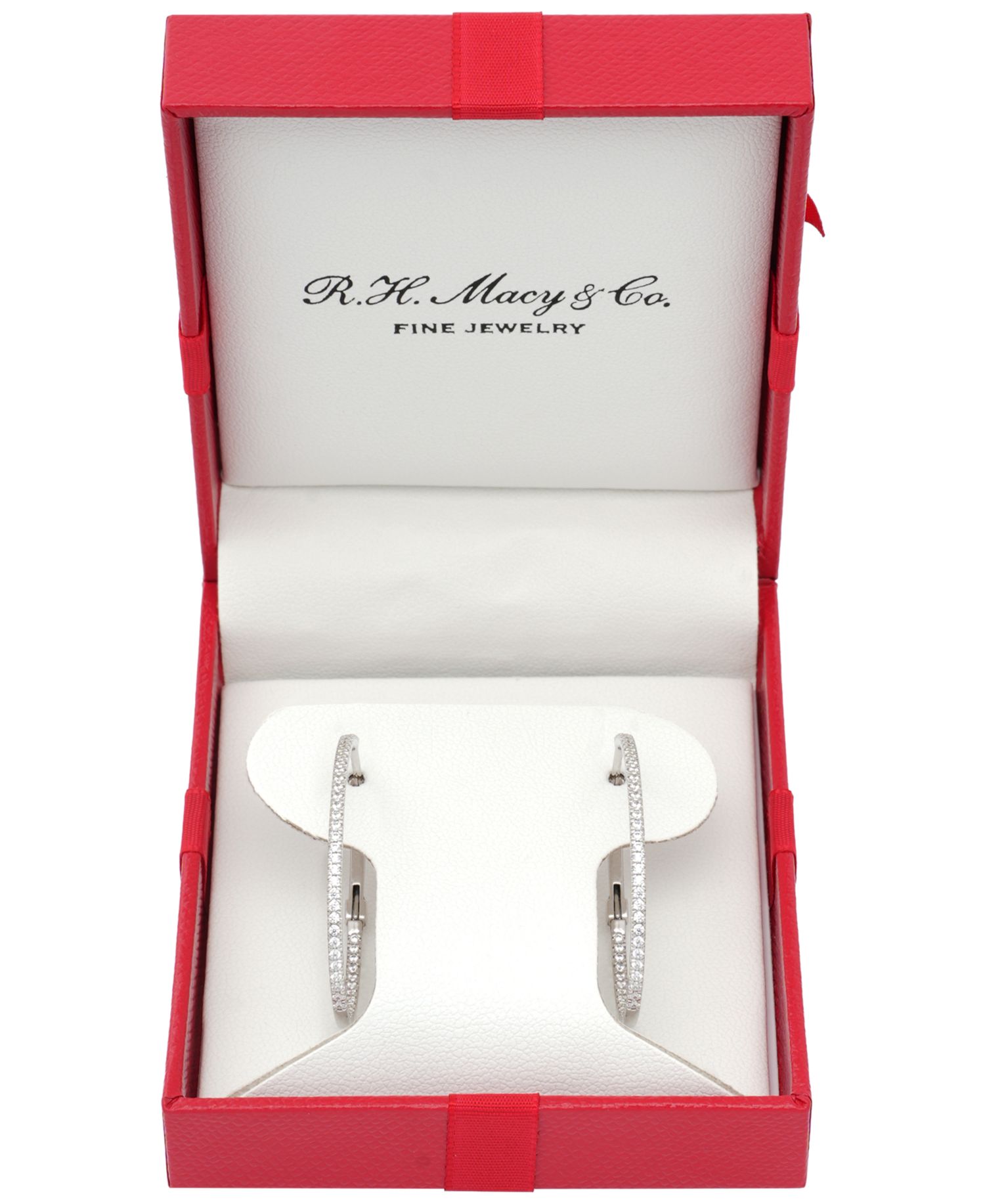 Diamond Hoop Earrings (1 ct. t.w.) in 14k White or Yellow Gold