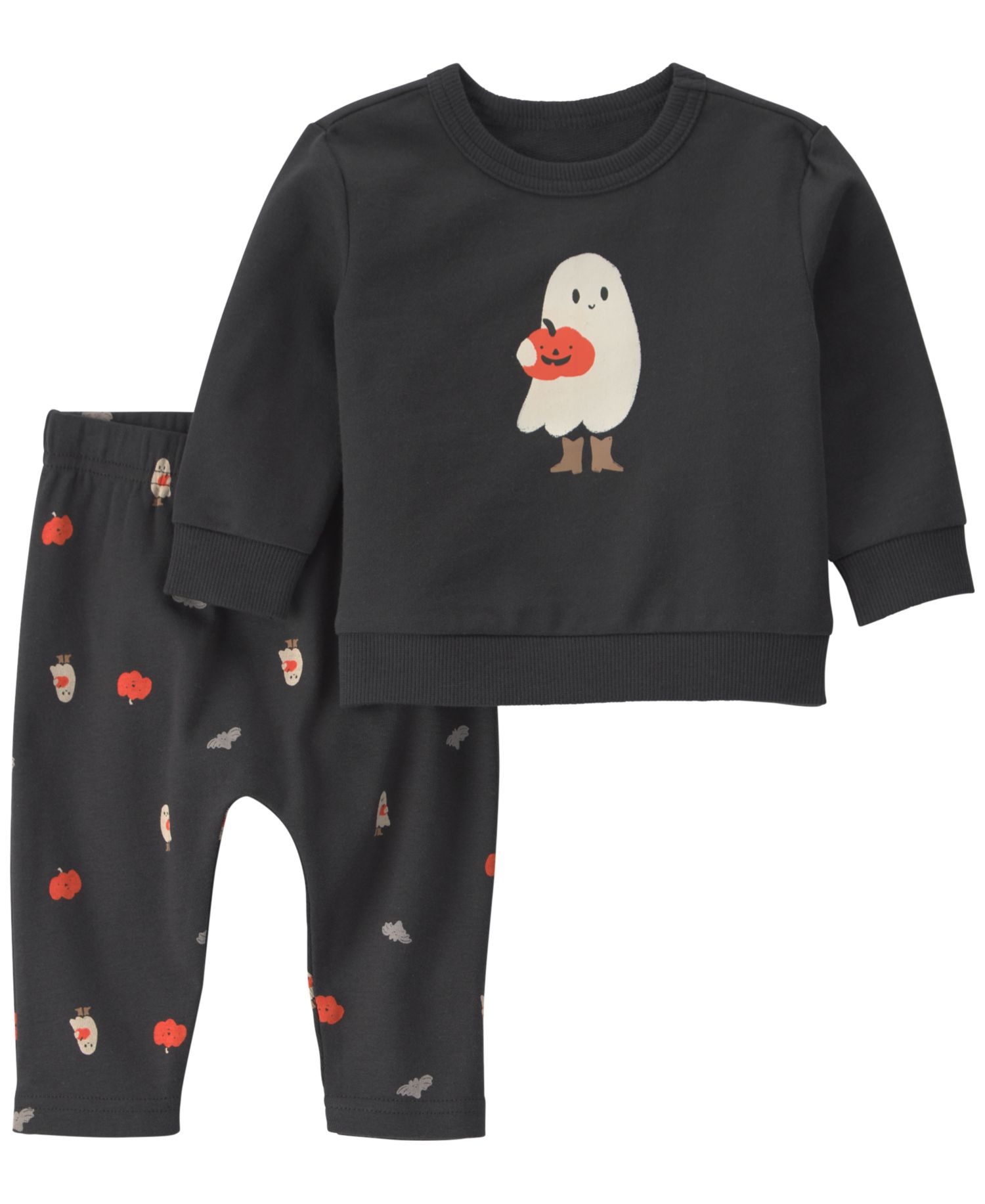 Baby Girls' Cowboy Halloween Long-Sleeve Sweatshirt and Pants, 2-Piece Set