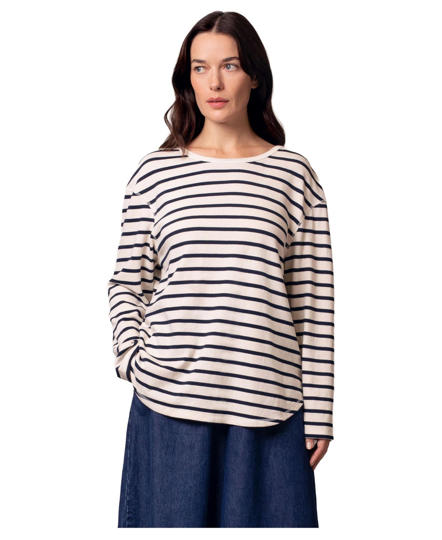 Women's Button Back Heavyweight Jersey Top