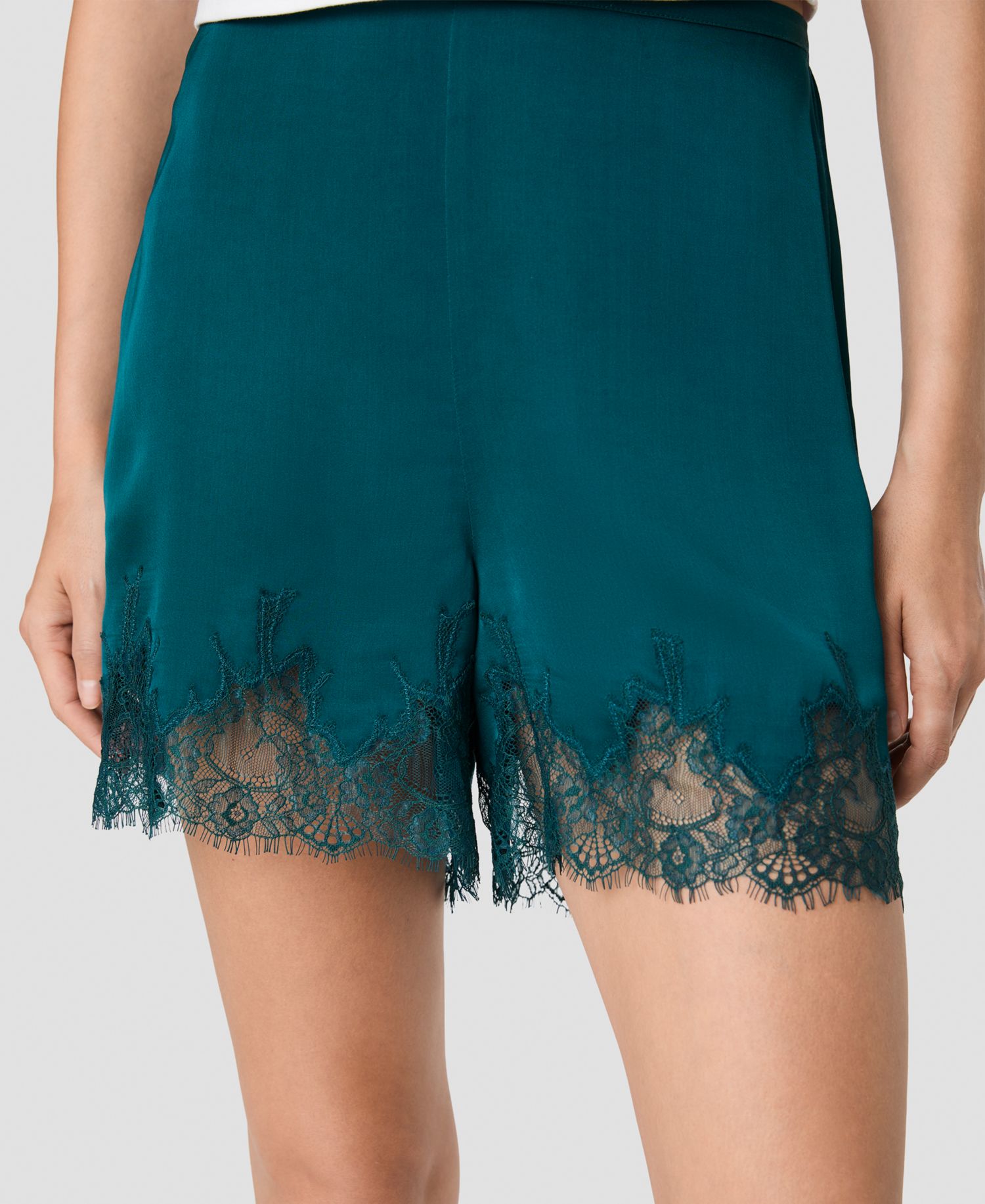 Women's Ennis Satin Lace Pull-On Shorts