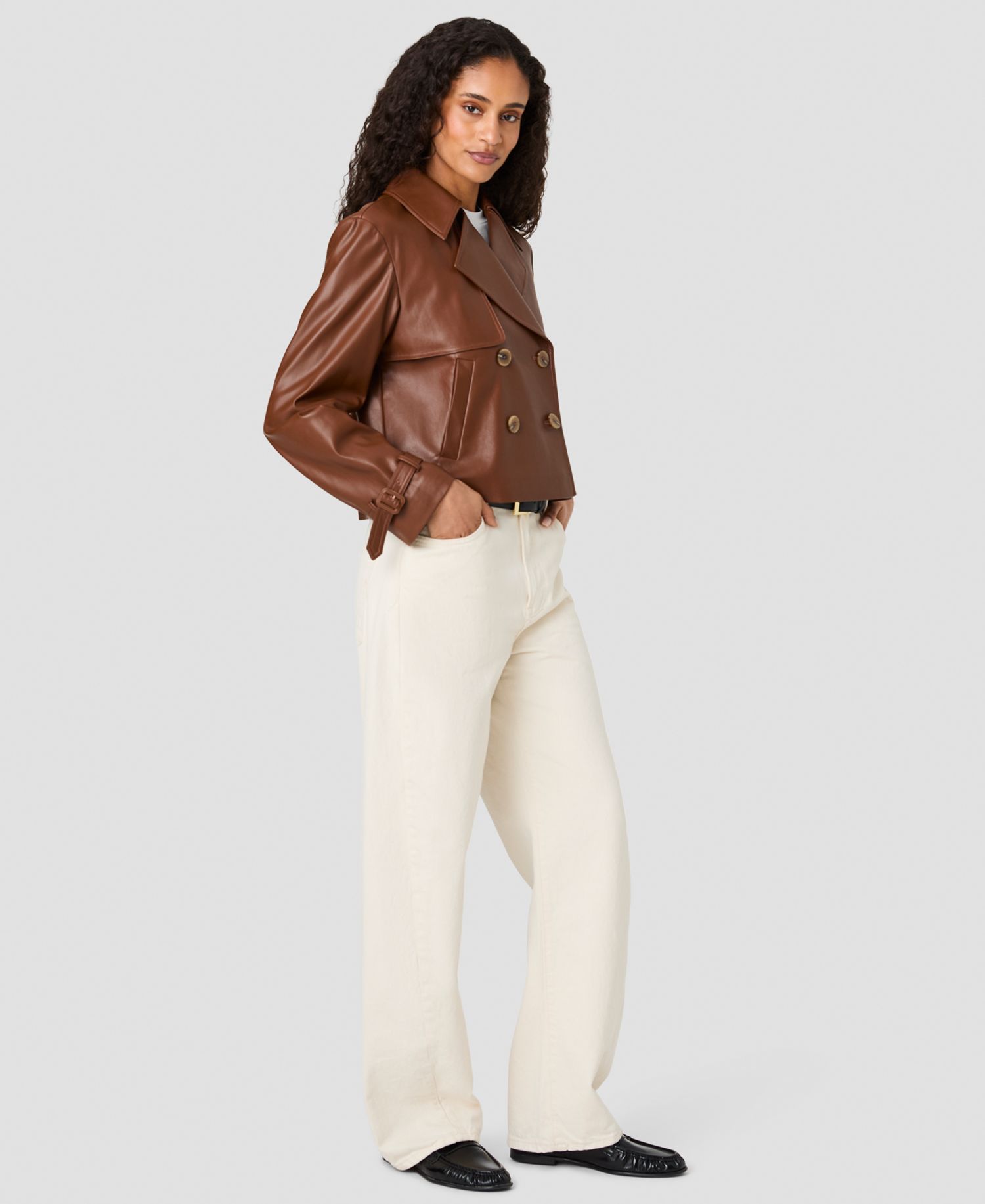 Women's Porto Button-Front Cropped Jacket