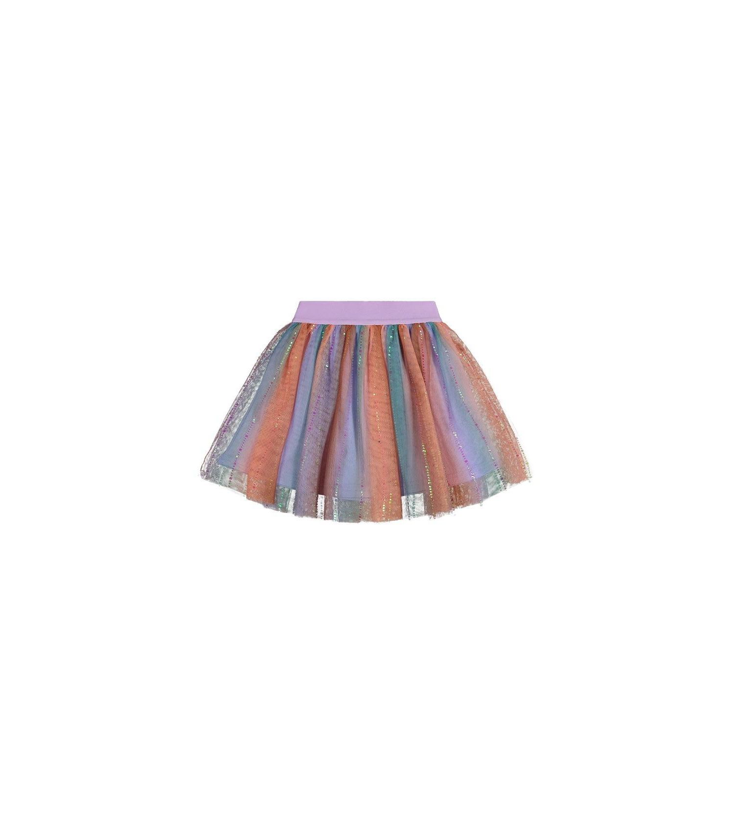 Little and Big Girl ( size 6 to 12 )Skirt Multicolor Gradient