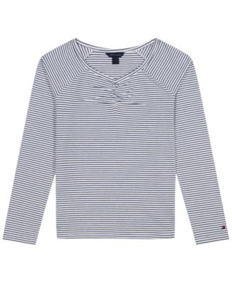 Girls' 7-16 Stripe Long-Sleeve Jersey Top