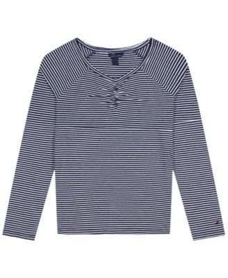 Girls' 7-16 Stripe Long-Sleeve Jersey Top